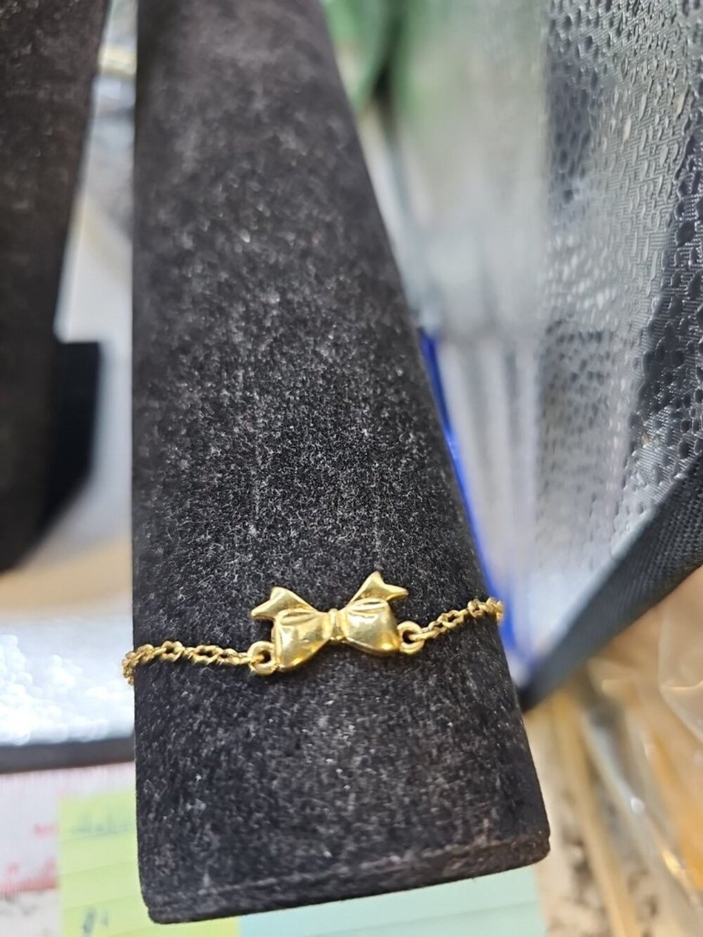 Anklet Gold-tone 9"inches Bow Charm